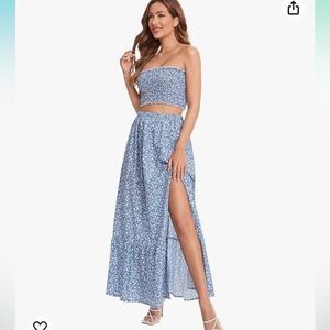 Tube top & maxi skirt set / size small